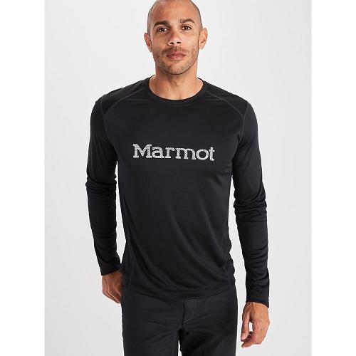 Marmot Clothes Black NZ - Windridge T-Shirts Mens NZ3850916